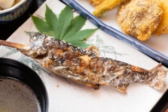 ヤマメの塩焼きご用意できます。別途５００円