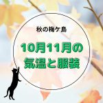 【静岡市葵区梅ケ島】10月11月の気候と服装について。