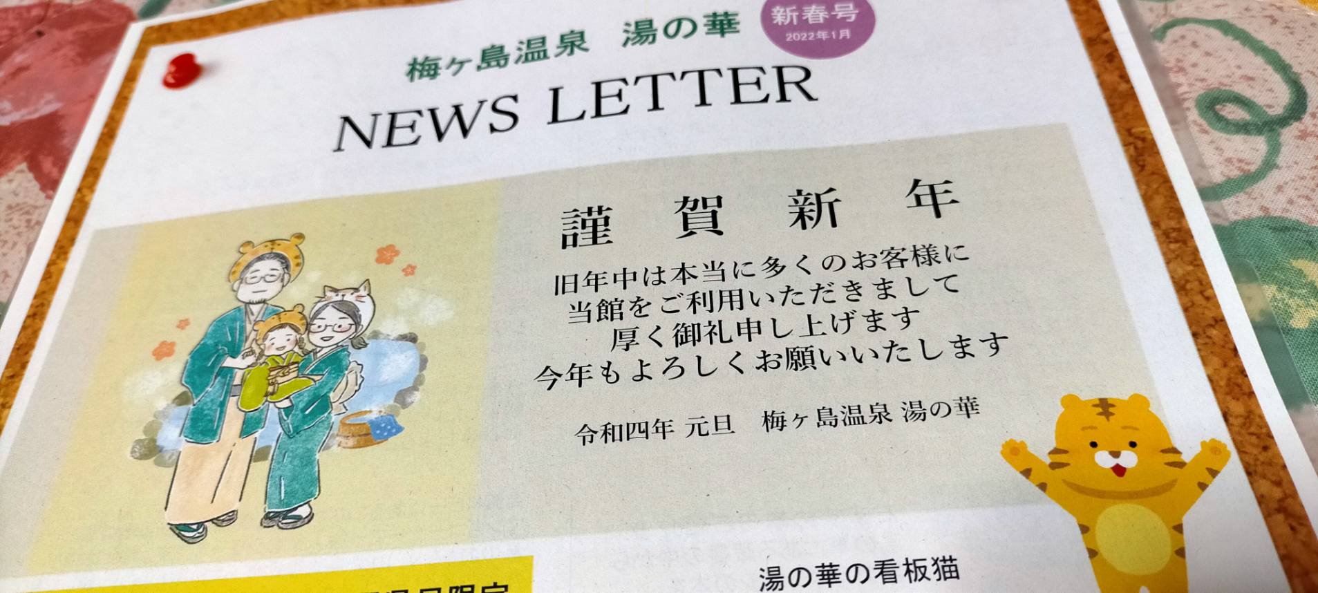 湯の華ニュースレターNo.2　新春号
