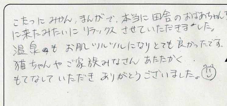 こたつにみかん、まんがで本当に田舎のおばあちゃんちに来たみたい